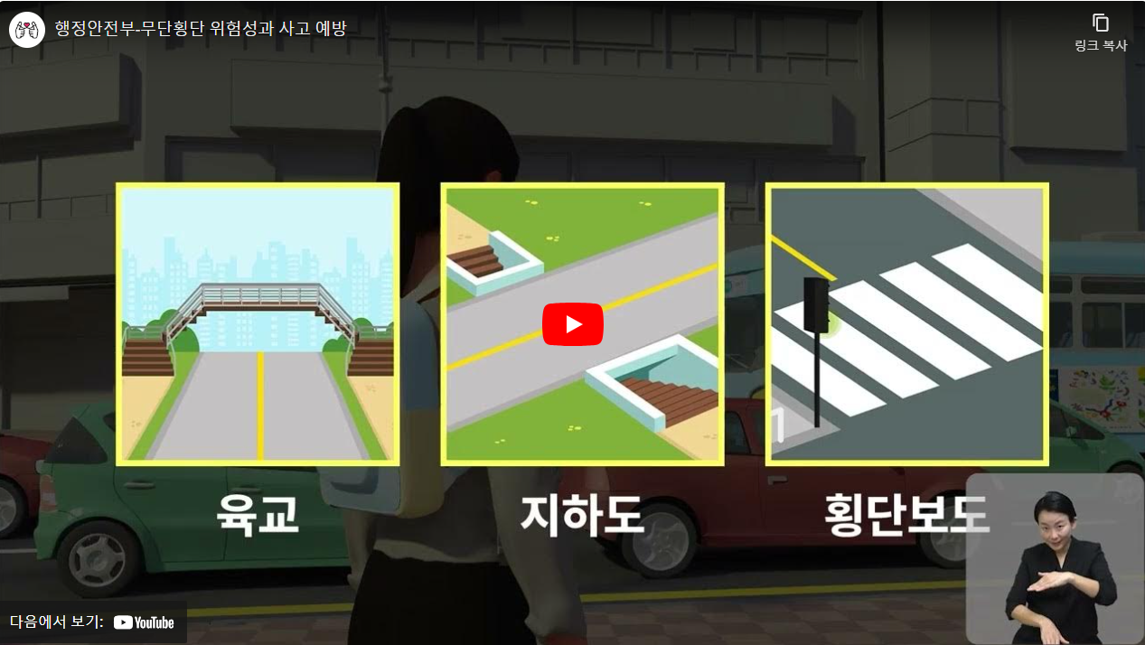 행정안전부-무단횡단 위험성과 사고 예방 썸네일